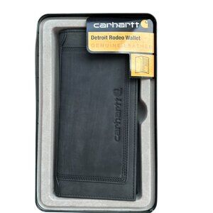 Carhartt Men's Triple-Stitch Rodeo Leather Wallet Gray